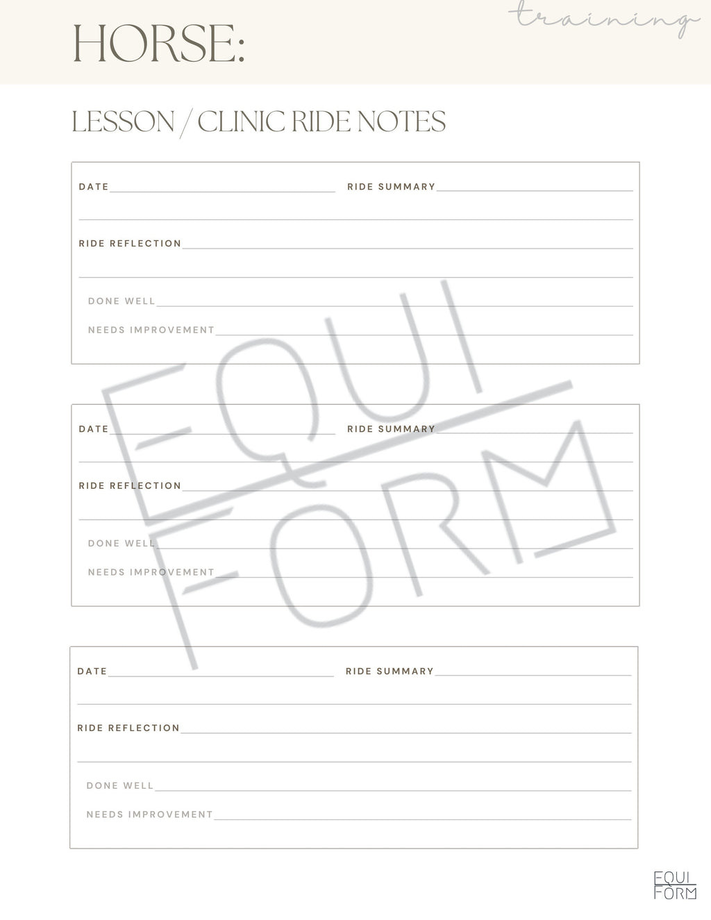 Equestrian Planner 2026-2028