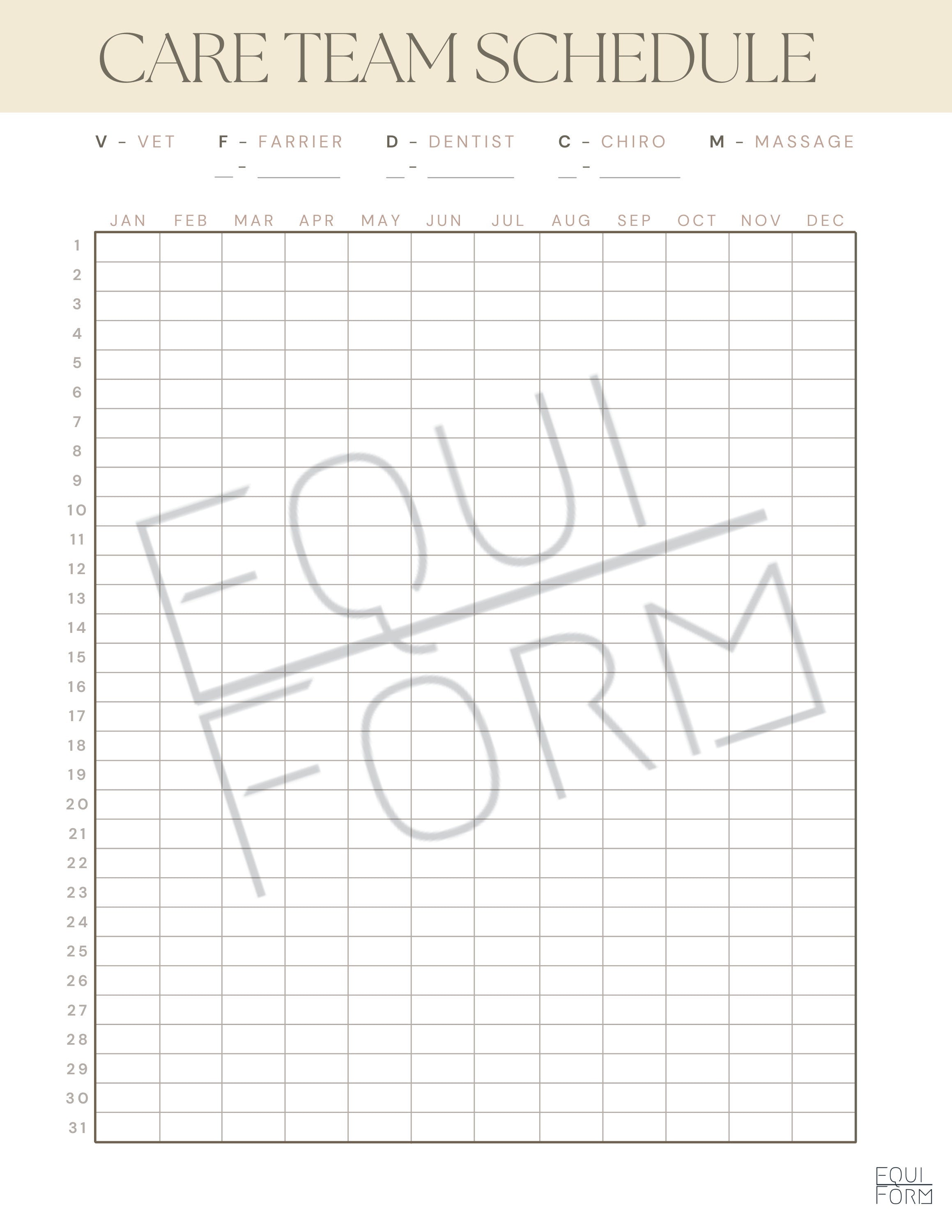 Equestrian Planner 2026-2028