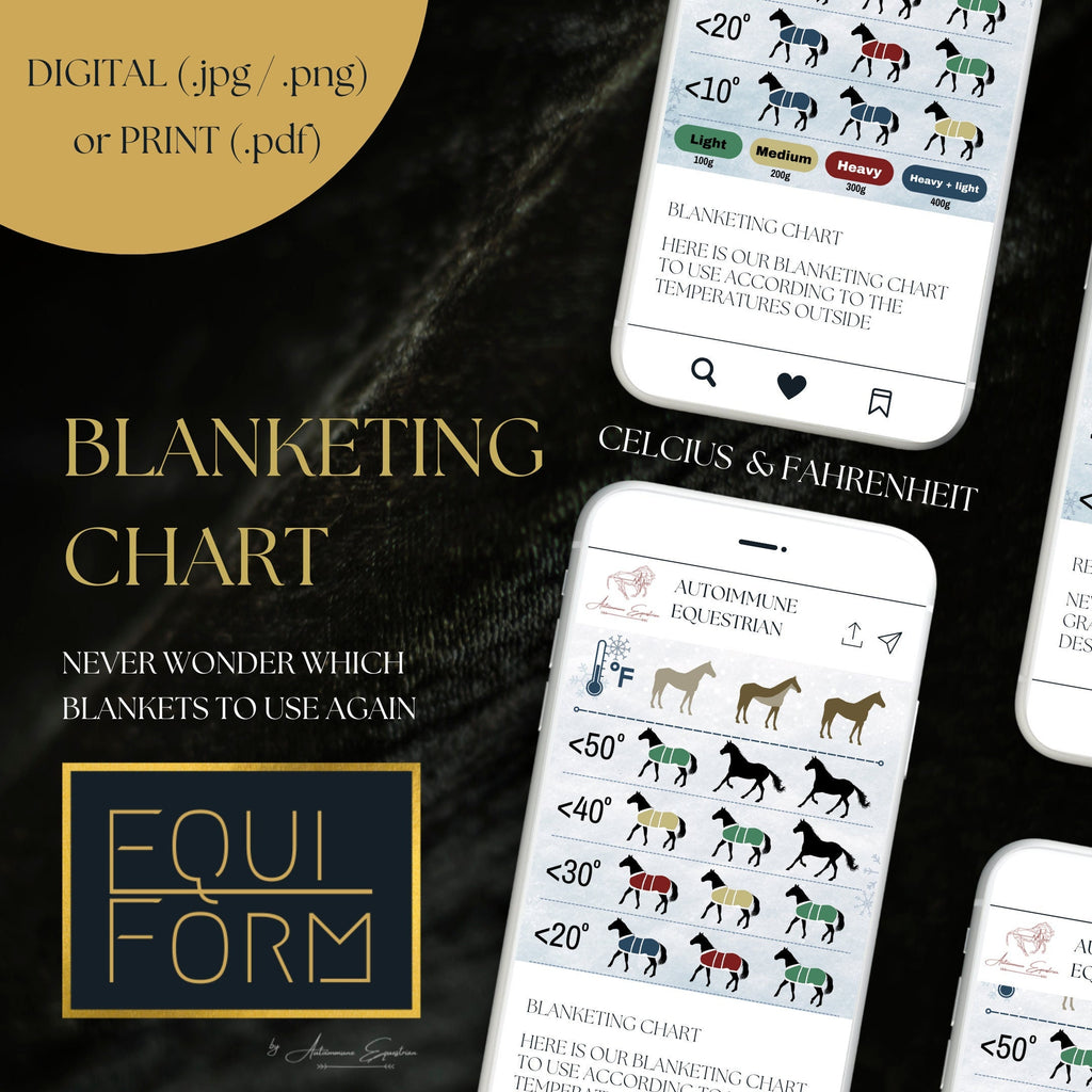Horse Blanketing Poster Temperature Guide