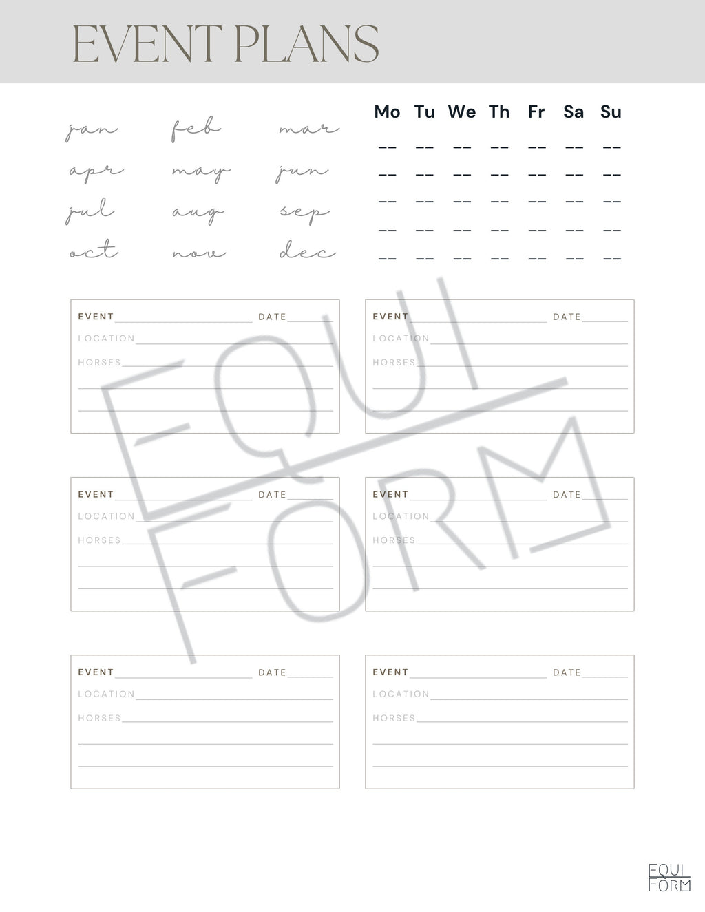 Riding Instructor Planner 2026-2028