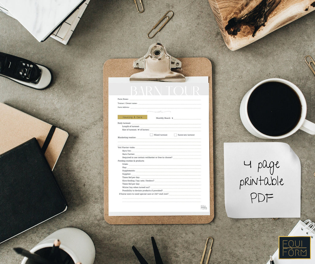 Horse Barn Tour Checklist