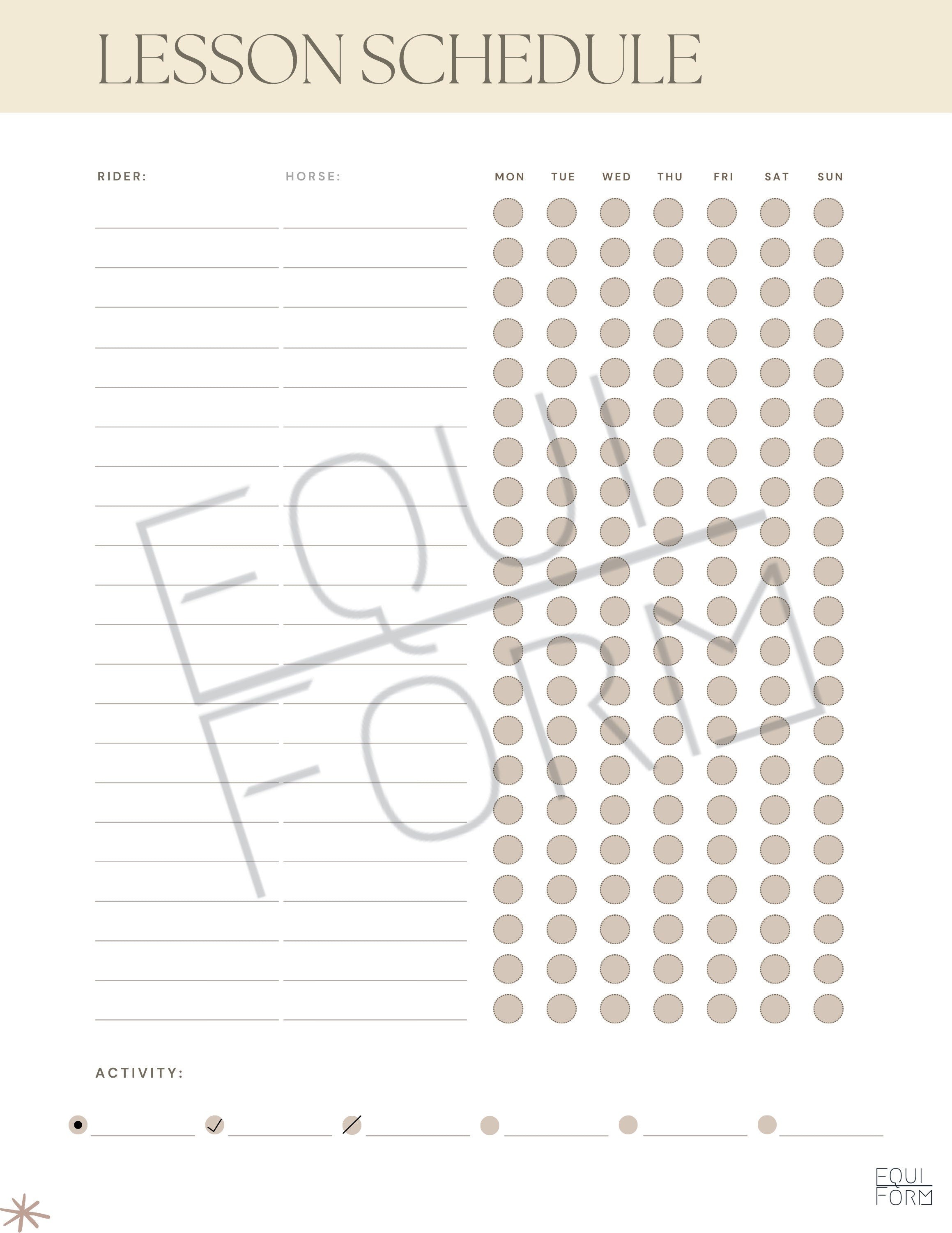 Riding Instructor Planner 2026-2028