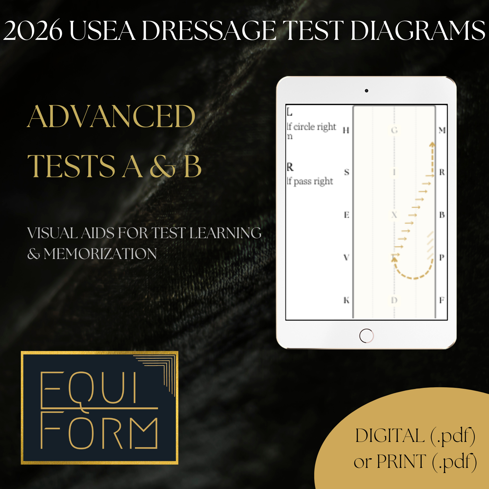 2026 USEA Advanced Dressage Test Diagrams