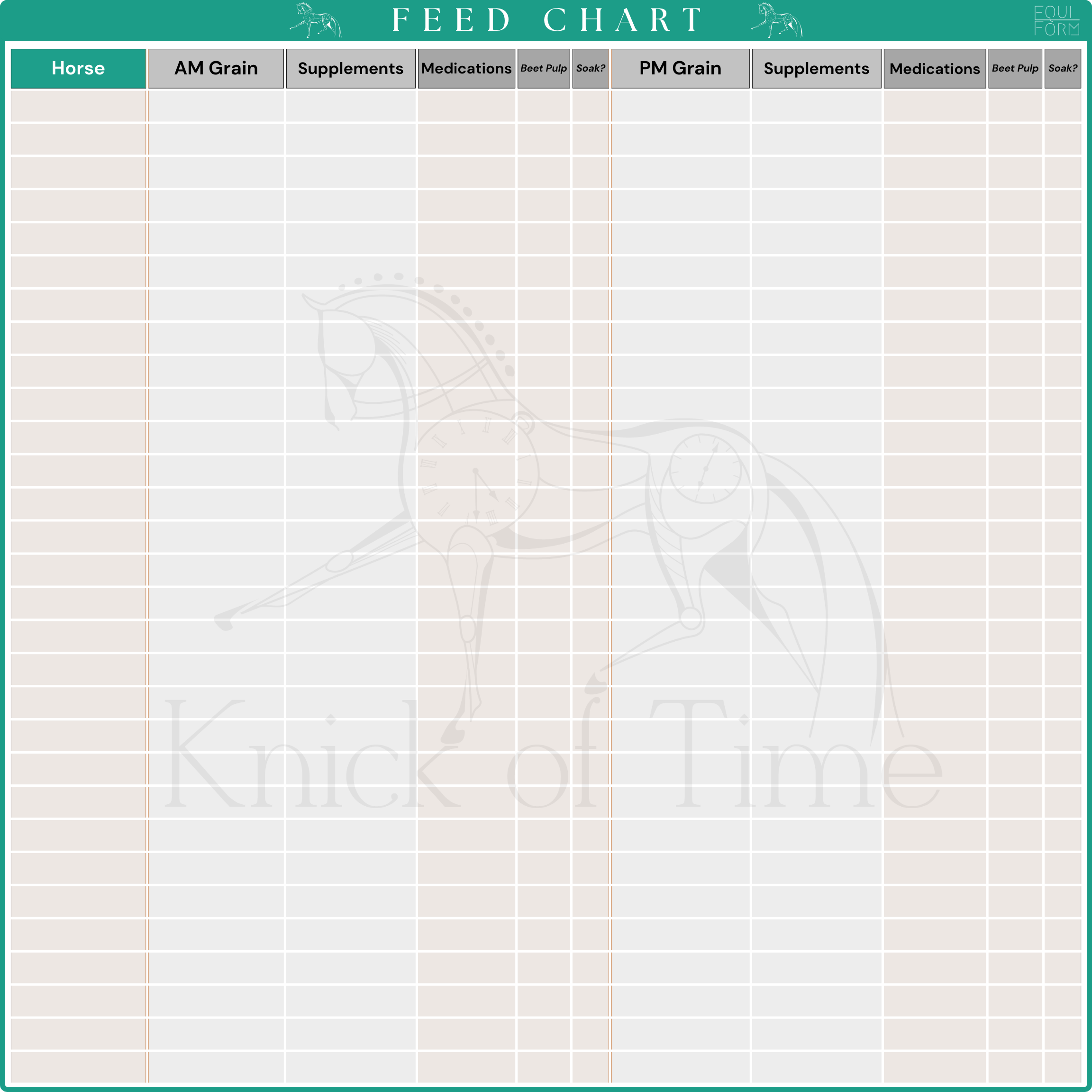 Feed Room Dry Erase Whiteboard