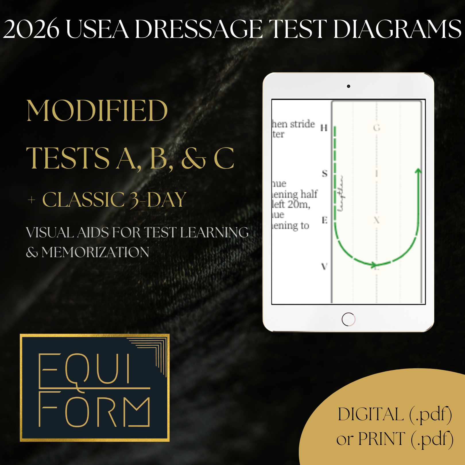 2026 USEA Modified Dressage Test Diagrams