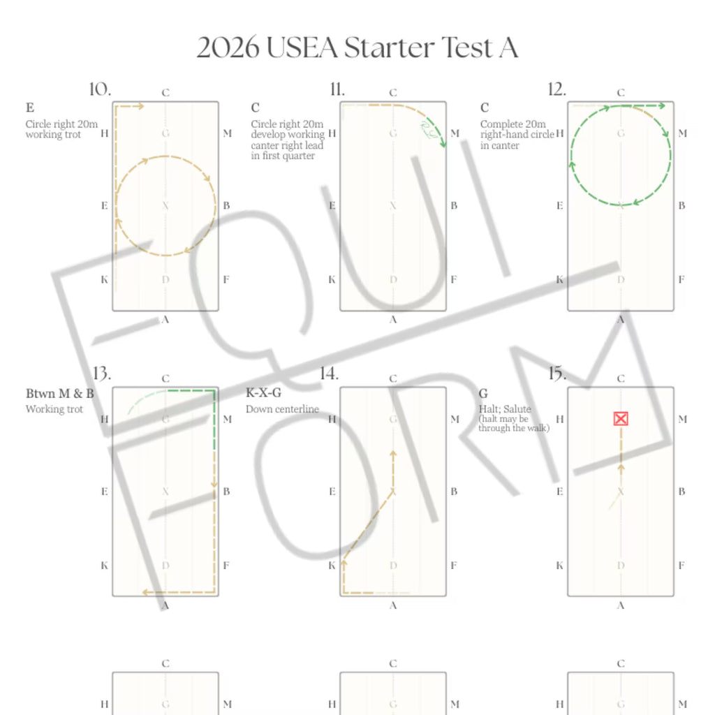 2026 USEA Starter Dressage Test Diagram