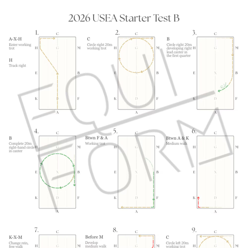 2026 USEA Starter Dressage Test Diagram