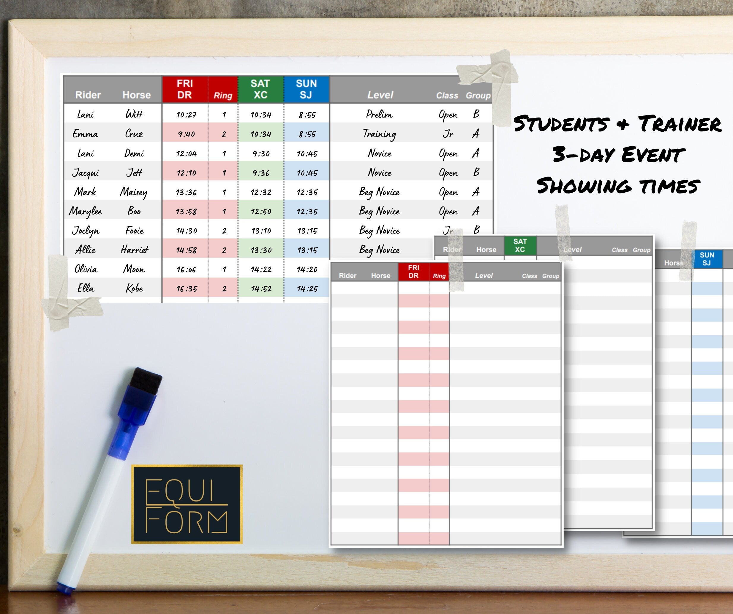 Event Ride Times Chart