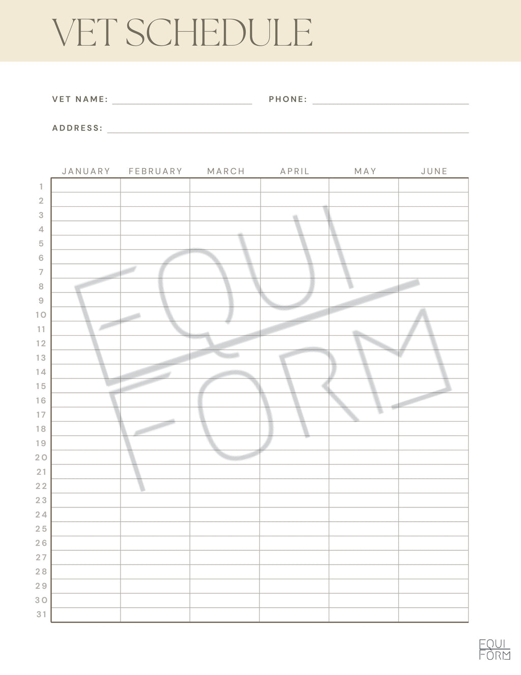 Equine Barn Management Planner 2026-2028