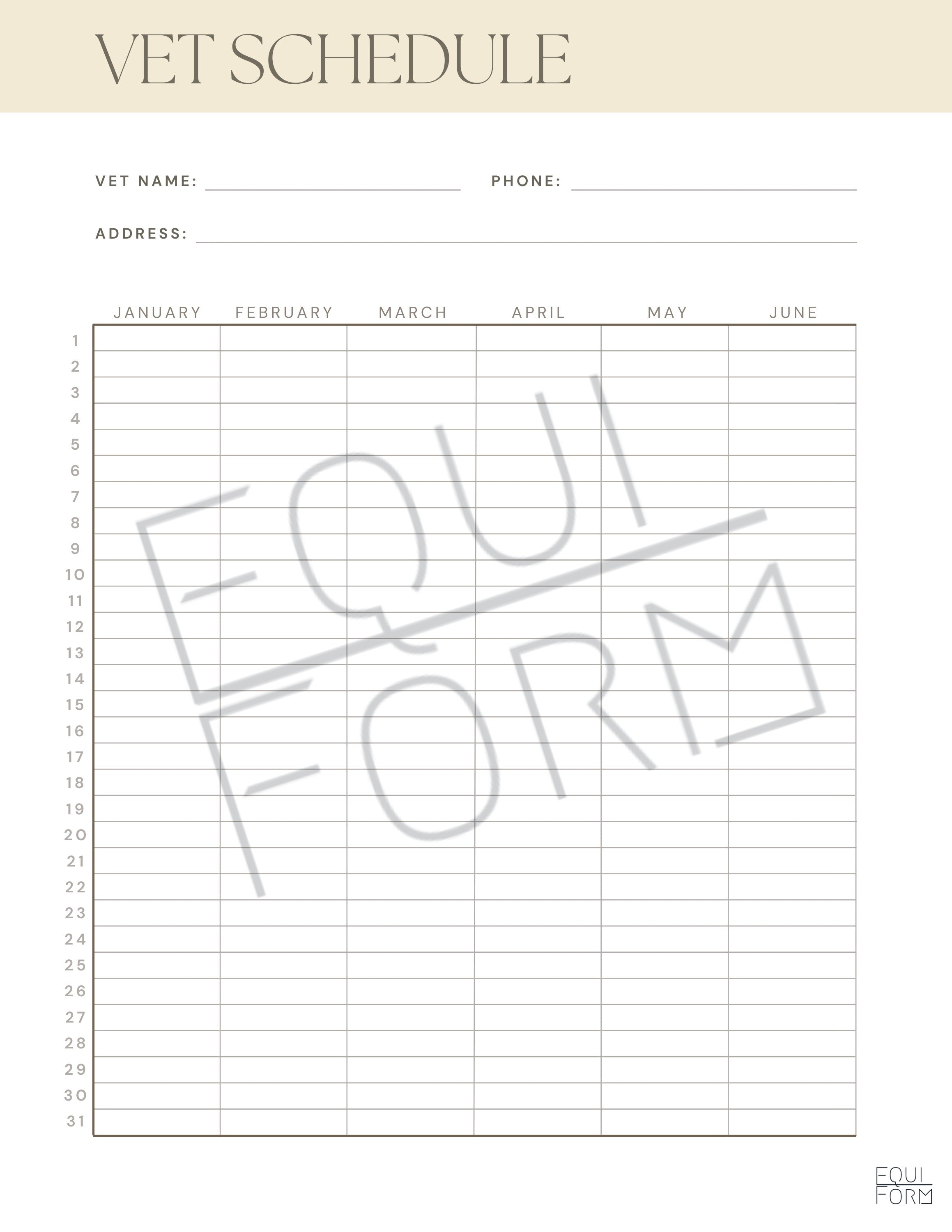 Equine Barn Management Planner 2026-2028