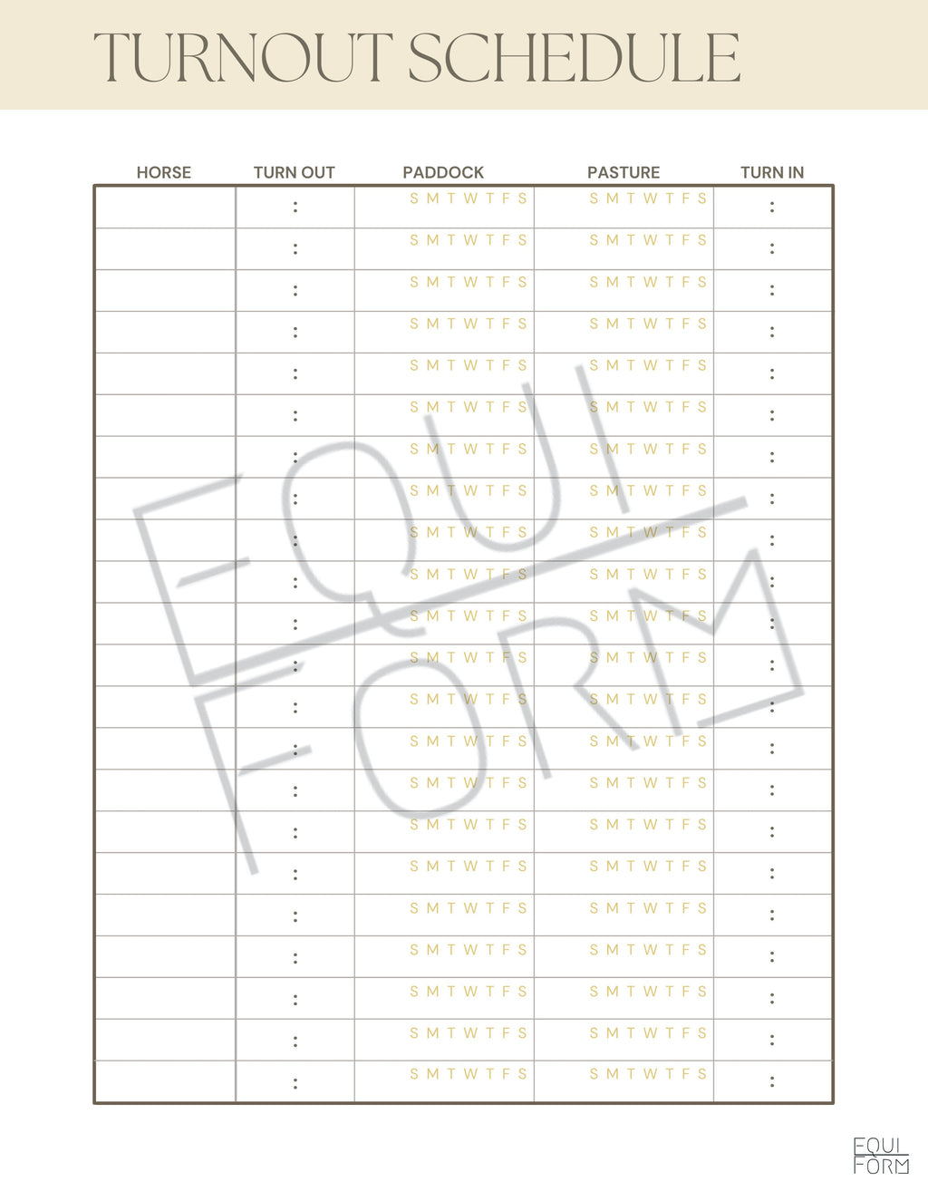 Equine Barn Management Planner 2026-2028