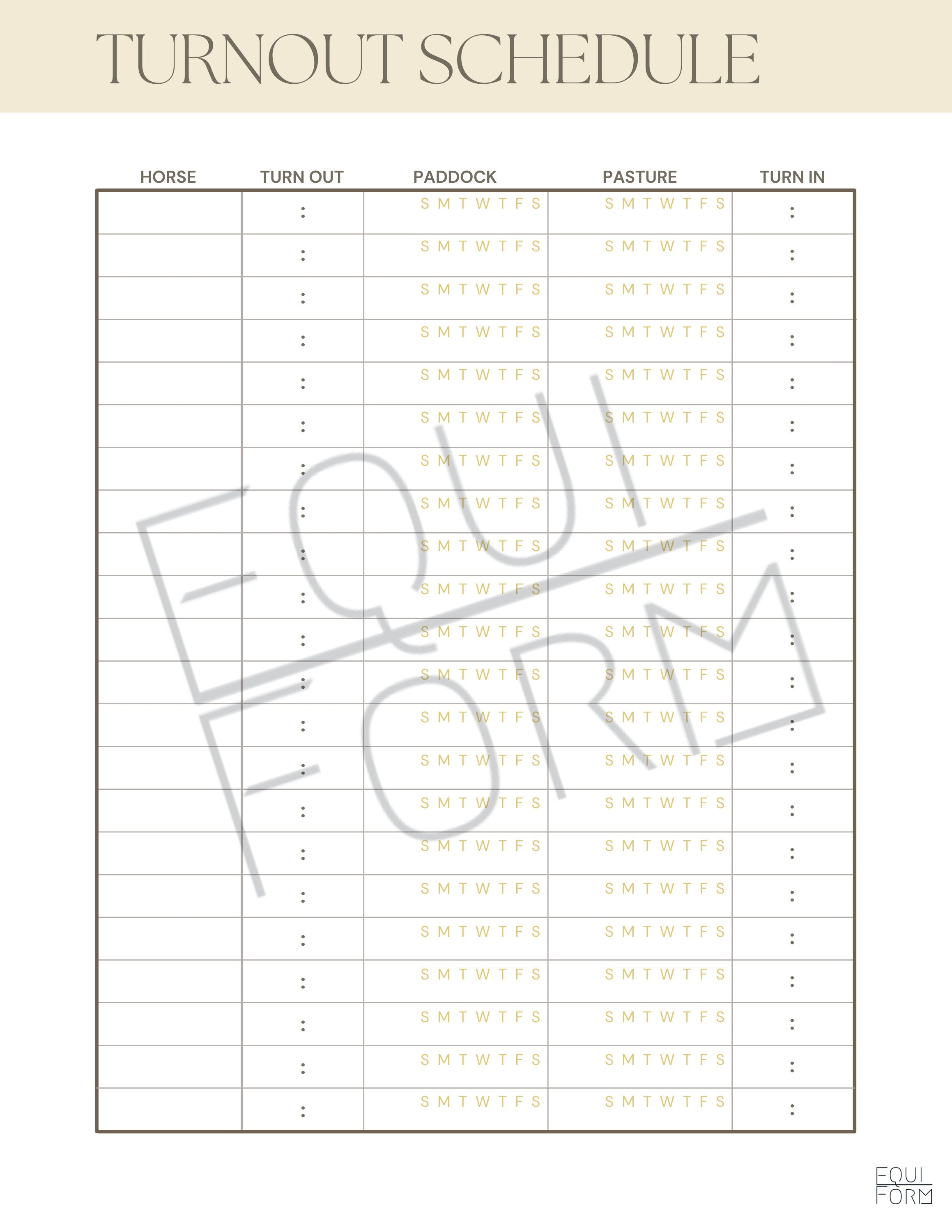 Equine Barn Management Planner 2026-2028