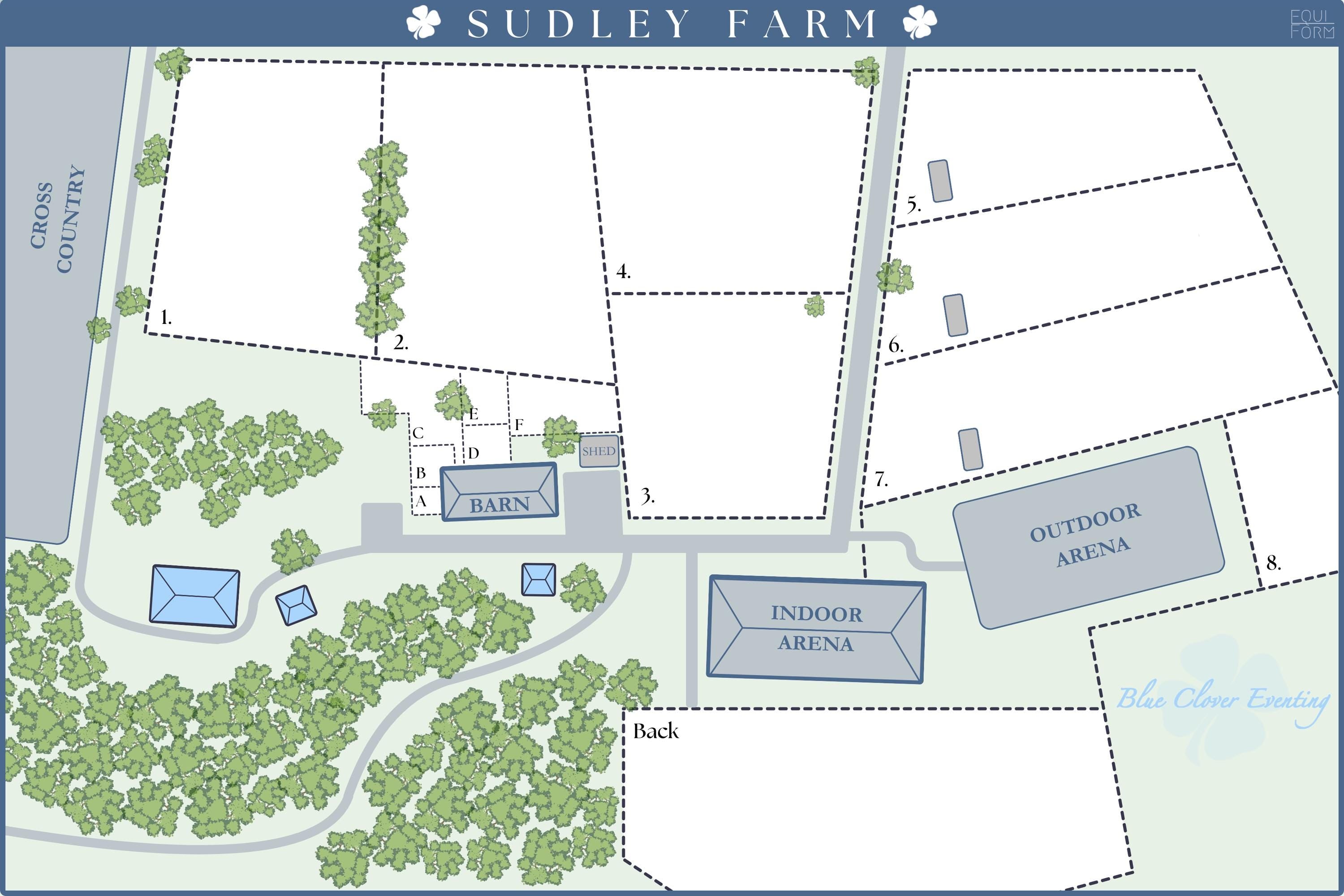 Custom Farm Property Map Dry Erase Whiteboard