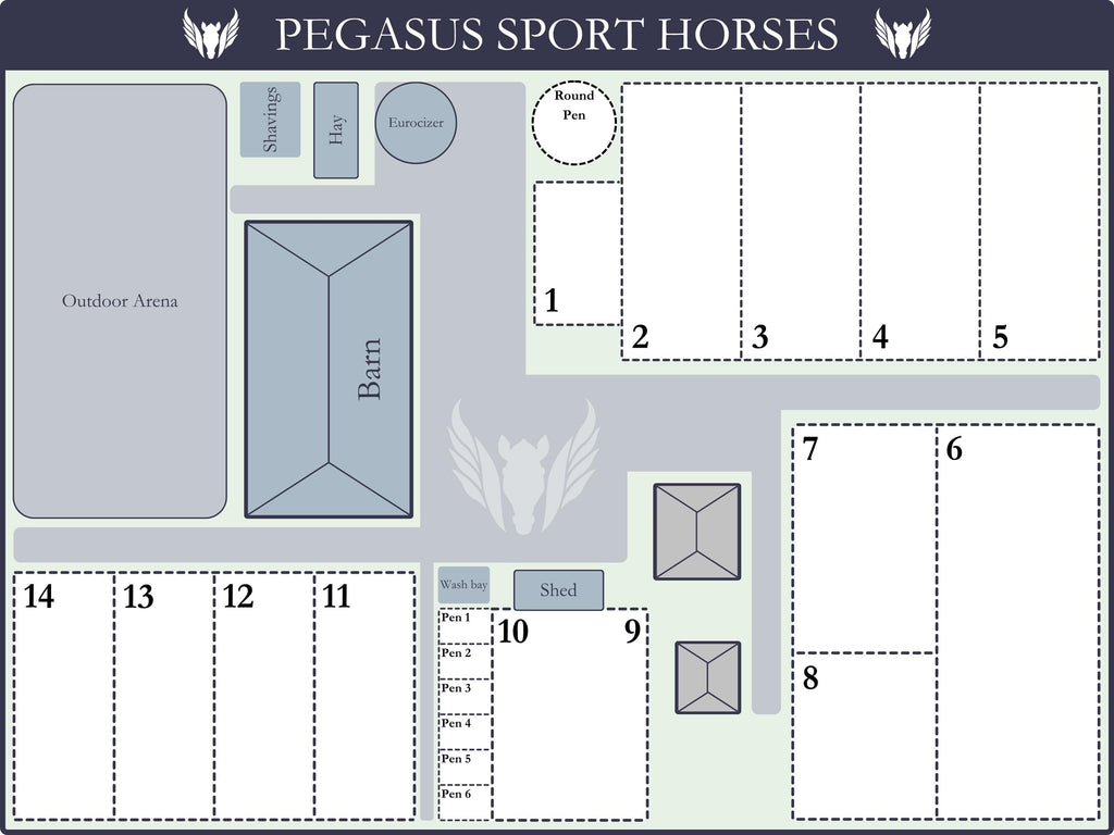 Custom Farm Property Map Dry Erase Whiteboard